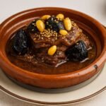 Beef Tagine with Prunes & Almonds – Moroccan fine dining private chef experience in Marrakech