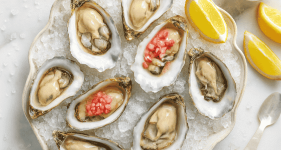 El Oualidia Oysters with Red Wine Vinegar